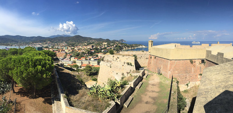 Panorama of Forte Falcone, Portoferraio, Elba