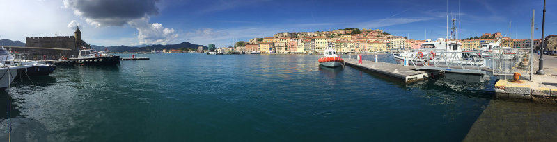 Panorama of the old inner harbor, Portoferraio