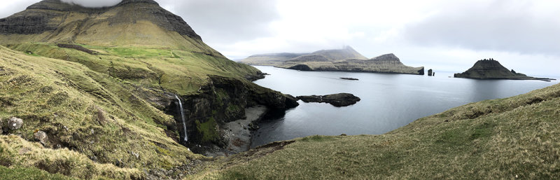 Panorama of the Sørvágsfjør∂ur, Vágar, Faroe Islands