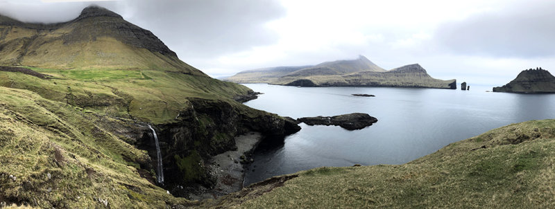 Panorama of the Sørvágsfjør∂ur, Vágar, Faroe Islands