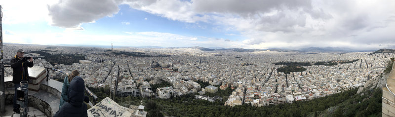 Panoramic view to the west from Mount Lycabettus, Athens