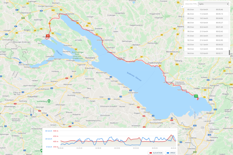  Day 5 Rheinquelle to Rheinfalls Cycling - Bodensee 94km