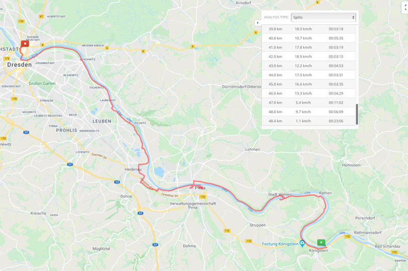 85km loop on the Elberadweg from Dresden to Meien and back via Moritzburg