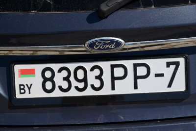 Belarus License Plate