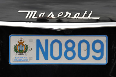 Cortina d'Ampezzo is an upscale destination - Maserati with San Marino plates