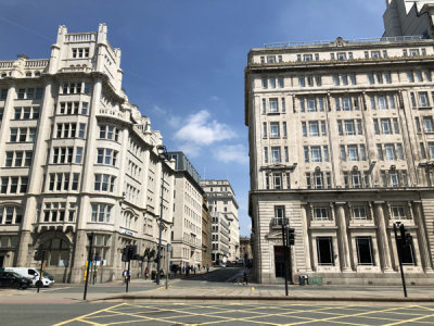 Water Street with the West Africa House and the Tower Building