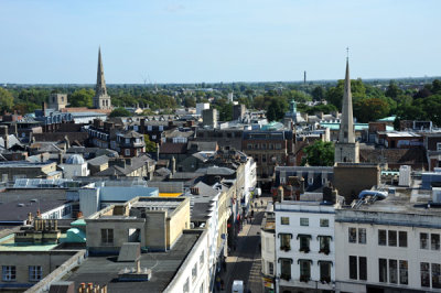 View to the east of Great St. Marys with the spires of Holy Trinity and All Saints