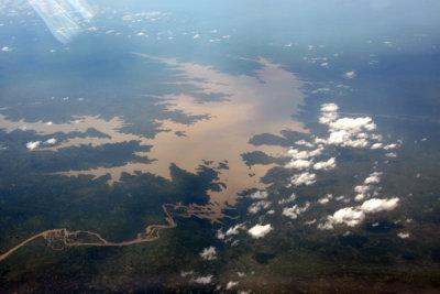 Lake formed by the Shiroro Dam on the Kaduna River, Nigeria