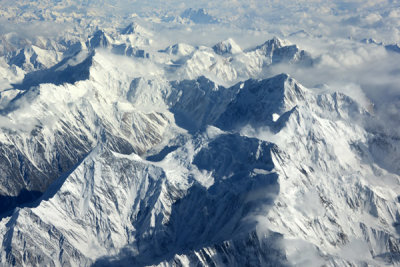 Glacial peaks west of Shispar Sar, Karakoram Mountains, Pakistan