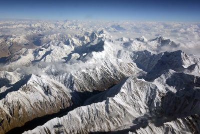 Looking east from Pasu, Pakistan towards K2, around 100nm distant