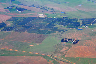 West over the mountain from Paarl, South Africa