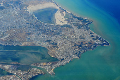 Tunis International Airport and the suburbs of Tunis
