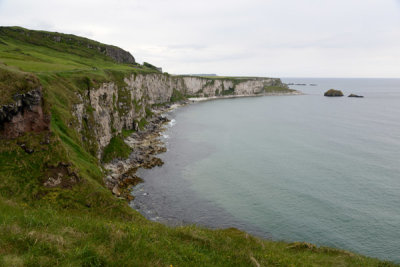 View west from Carrick-a-Rede to Larrybane Quarry