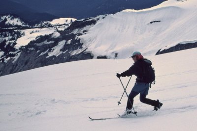 Skiing to Camp Muir