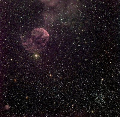 IC 443, M 35, NGC 2158, Sh2-247