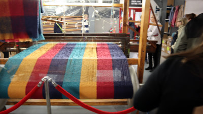 USING A HAND WORKED LOOM