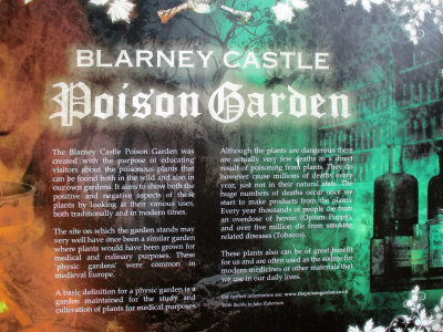 BLARNEY CASTLE POISON GARDEN