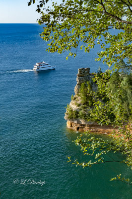 Pictured Rocks Miner' s Castle, Vertical From Overlook 