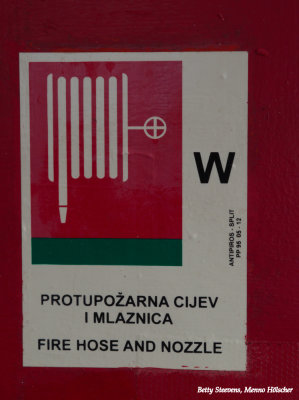 In  geval van brand - In case of fire