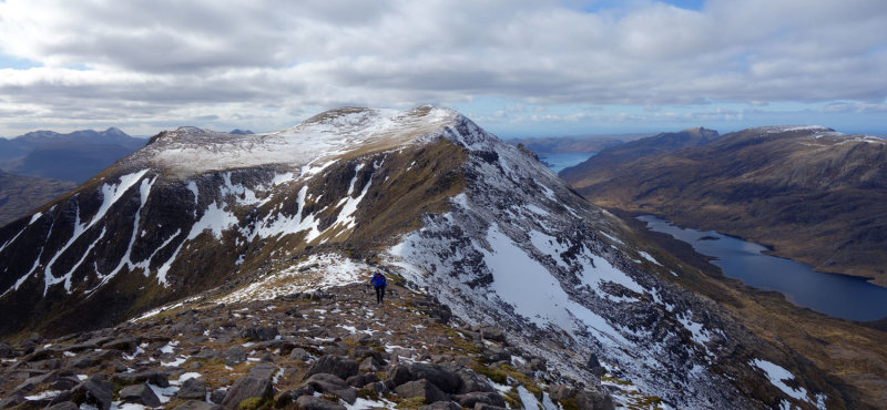 Mar 19 Slioch NW Scotland- looking west back to the summit