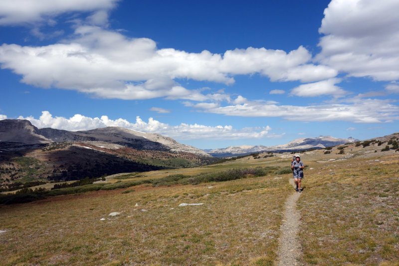 On the way to Parker Pass on easier rolling terrain