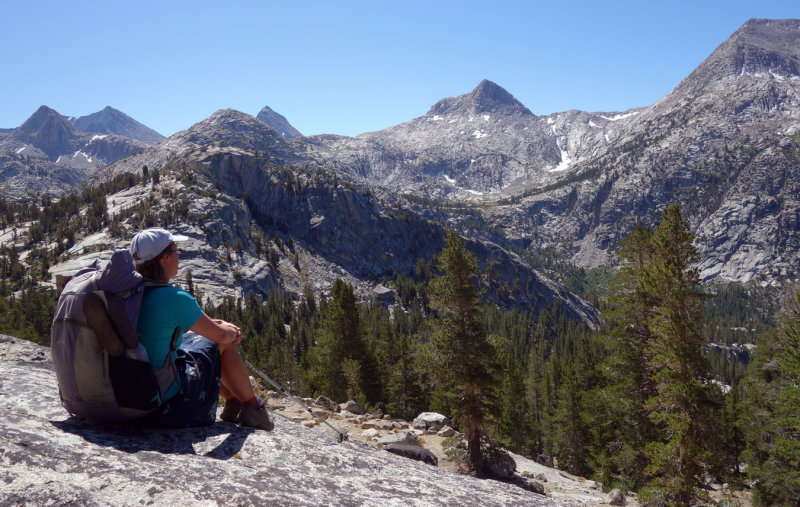 We left the PCT and climbed a smaller trail heading into Darwin Lakes