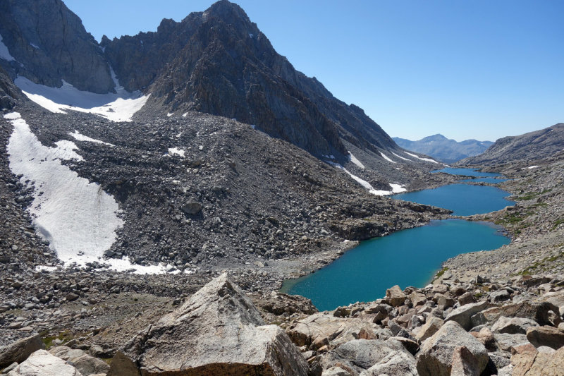 Darwin Lakes from the col
