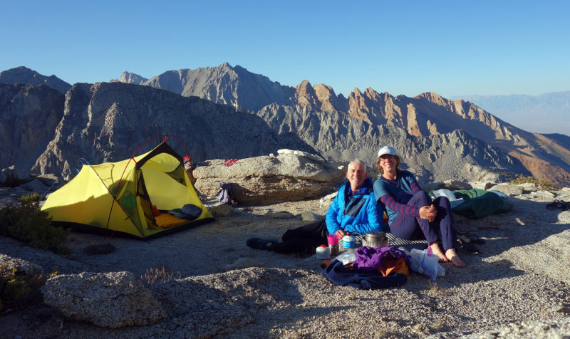 September 2019 Sierra -We found a great camp east of Lamarck Col overlooking Owens Valley and down to Bishop