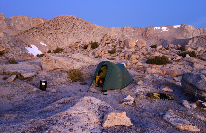 September 2019 Sierra - Lamarck Col camp in the evening