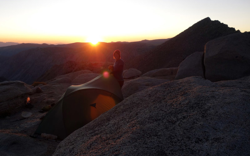 September 2019 Sierra -Lamarck Col camp in the morning