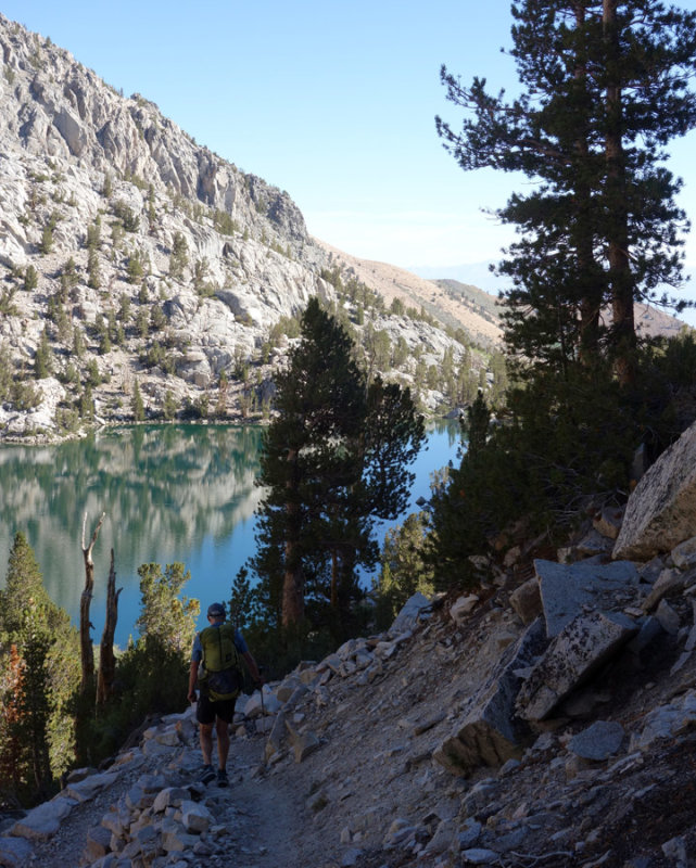 Descent back to North Lake trailhead from Lamarck Col camp in morning - good trail
