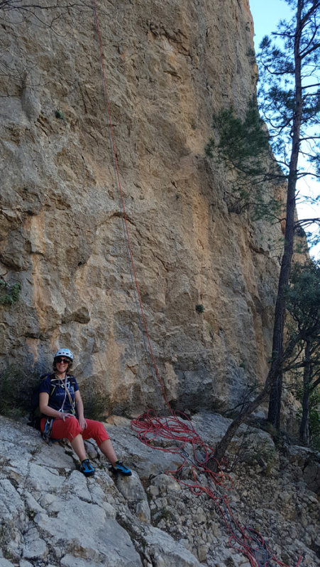 2020 Cabezon d'Or- abseiling from 'Via Gene' climb