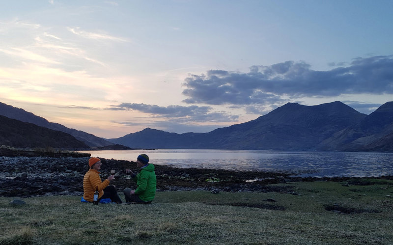 April 21 Back at camp on the south shore of Loch Hourn