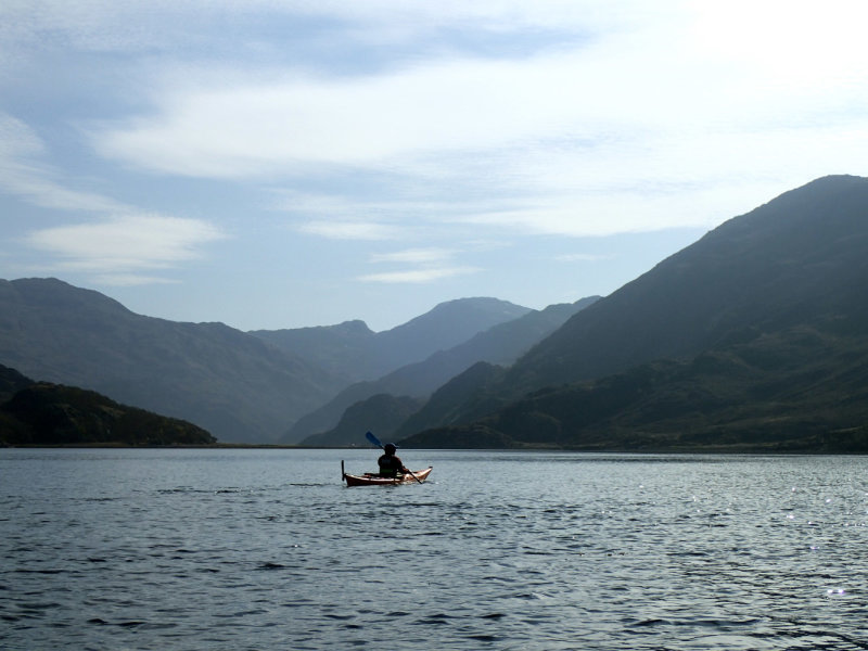 April 21 Knoydart - Paddling toward the head of the fjord like Loch Hourn