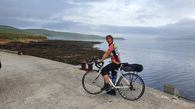 Sept 2021 Orkney - Hoy, cycling to the Old Man from the ferry terminal