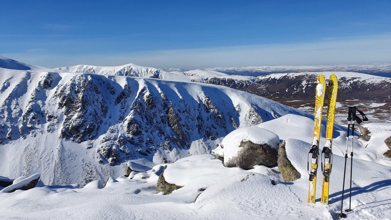 March 22 Cairngorm ski tour- Looking west across Lairig Ghru