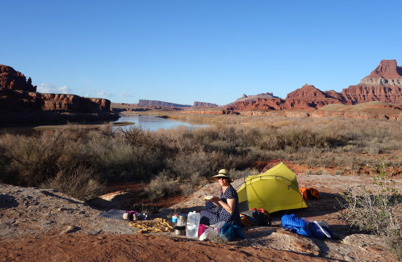 2022 March 28th US Hayduke hike- Camp above Colorado river, first night south of Moab