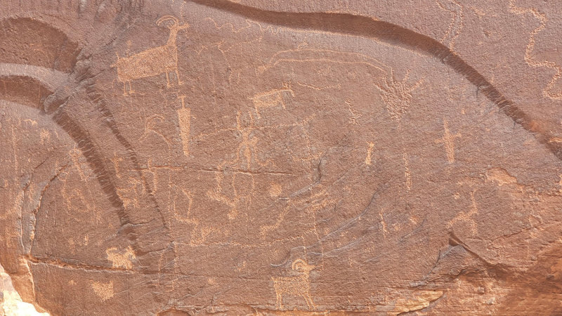 Petroglyphs near Dark Angel, Arches NP