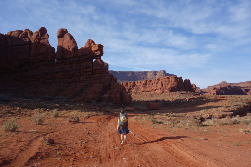 Hiking along the Hayduke on jeep tracks