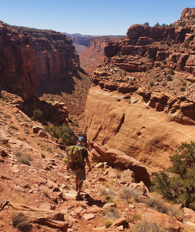 Descending into the north fork of 'French Spring Fork' of Happy Canyon 