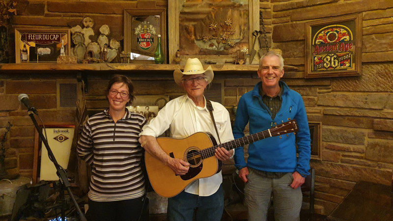 With local singer in Hanksville, Rod Asay You were superb Rod!