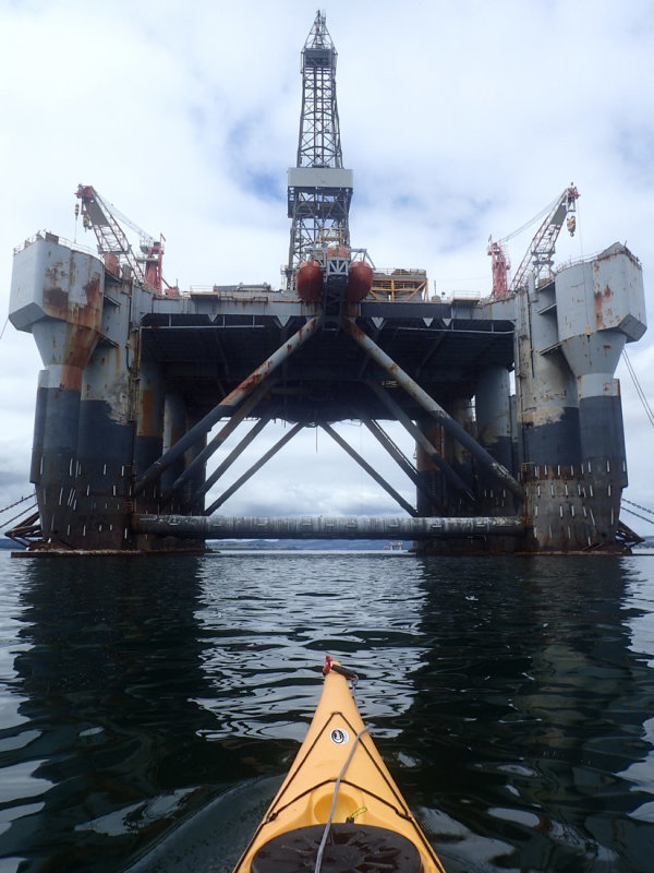 July22 Cromarty Firth kayak amongst rigs and a cruise liner!