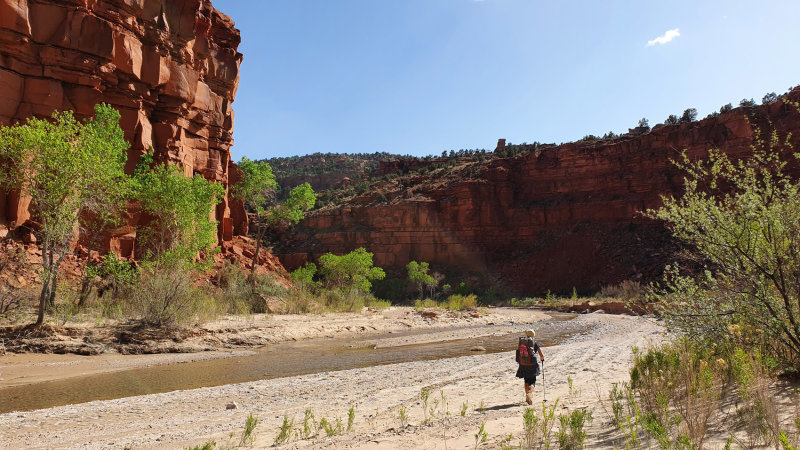 Down the Paria for a short way before heading up Kitchen Canyon