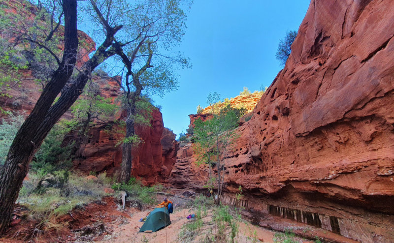 Excellent camp in Starlight just before the narrows