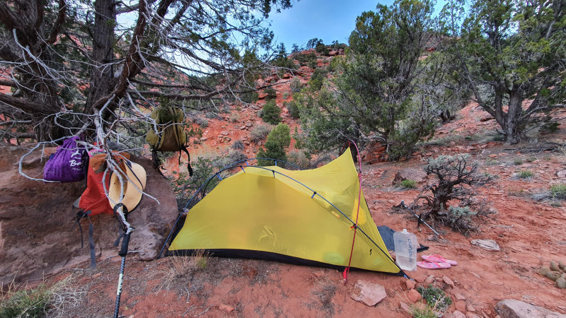 Camp near Kitchen Corral Spring