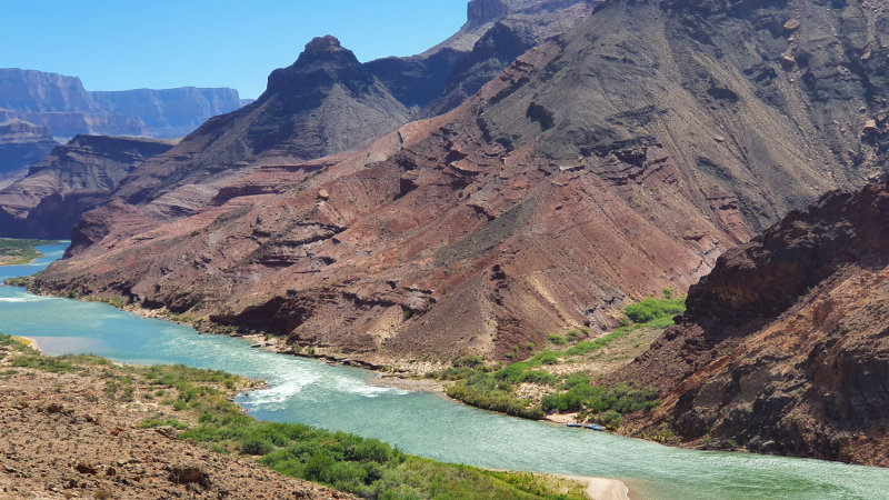 Looking down to Lava Canyon rapids