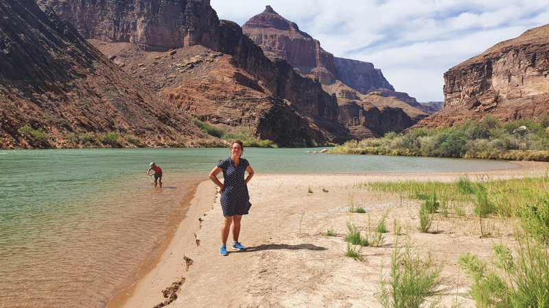 At the shore near Lava Canyon rapids