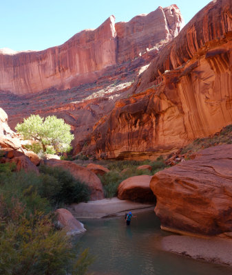 Escalante river - we had low water levels on this trip but there were still some deep pools around