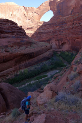 On climb up to Stevens Arch above the Escalante river