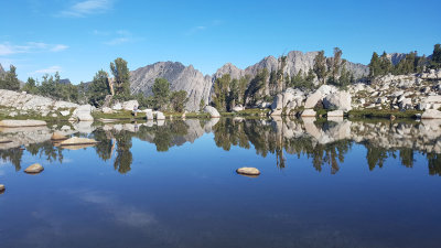 Descending down Rams Lakes 